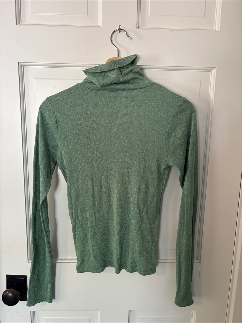 Michael Stars Lightweight Sage Green Turtleneck Long Sleeve Top